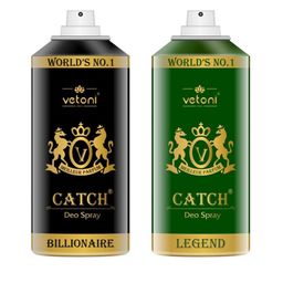 VETONI Set Of 2 Billionaire & Legend Catch Deodorant Body Spray- 165 ml Each image 2