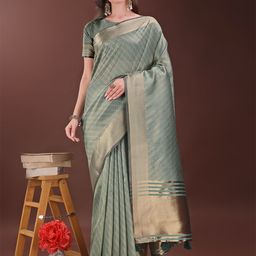 Pandadi Saree Ethnic Motifs Zari Organza Saree-image-99