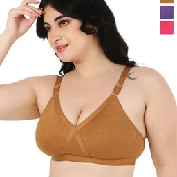 Designer Bugs Women Plus Size Full Coverage Non Padded Seamless Bra-picture-21