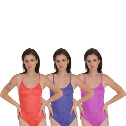 samvar Women Red,Blue,Purple Net Lace Baby Doll Hot Nighties Honeymoon Dress Newly Married Couples-picture-37