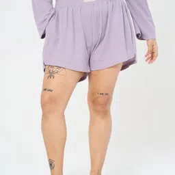 SPIRIT ANIMAL Women Mid-Rise Slip-On Lounge Shorts-image-53