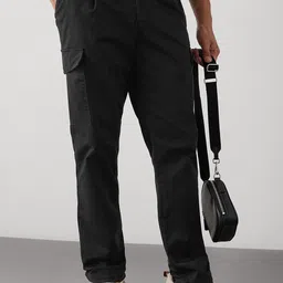 Red Flame Men Relaxed Regular Fit Cargos Trousers-image-13