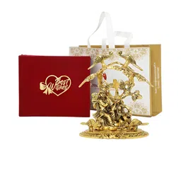 INTERNATIONAL GIFT Shree Radha Krishna Showpiece With Best Wishes Tag & Velvet Box-image-35