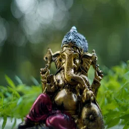 Craftlayout Gold-Toned Lord Ganesha Religious Idol Showpiece-image-18