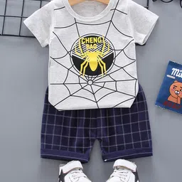 YK Boys Printed T-Shirt & Shorts Clothing Set-11