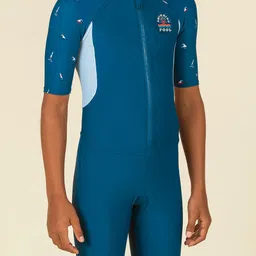 Nabaiji By Decathlon Boys Printed Short Sleeves Swim Bodysuit-image-21