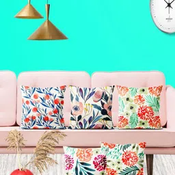 ArtzFolio Multicoloured Set of 5 Square Cushion Covers-picture-1