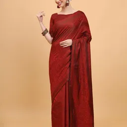 SHRIMAY Woven Design Art Silk Ready to Wear Banarasi Saree-image-89