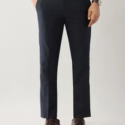 arrow Men Regular Fit Blue Polyester Trousers-picture-35