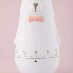 COMICSENSE White & Orange Printed Animal Shaped Traditional Alarm Clock-19
