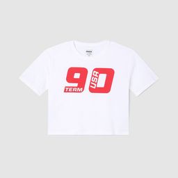 max Girls Typography Printed Pure Cotton Applique T-shirt-75