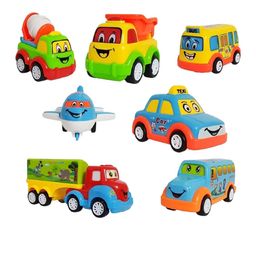 ADKD Set Of 7 Friction Powered Pull Back Toy Vehicles-0