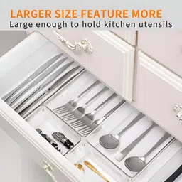 Aura Transparent Set of 6 Regular Drawer Organiser Organisers image 2