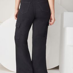 BAESD Girls Wide Leg High-Rise Heavy Fade Stretchable Jeans-image-17