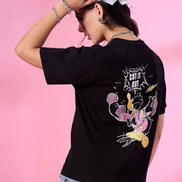 CUPID Women Printed Drop-Shoulder Sleeves T-shirt-image-37