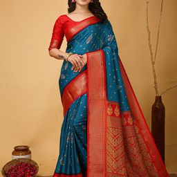 Mitera Ethnic Motifs Zari Art Silk Banarasi Saree-picture-11