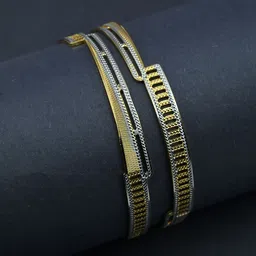 Opal Touch Set Of 2 Gold-Plated Bangles-1
