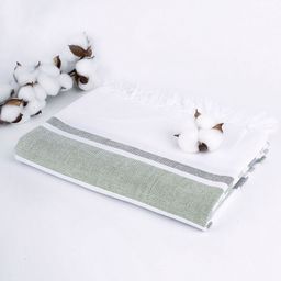 Thirsty Towel Red & Green 1 Striped Cotton 225 GSM Bath Towel-image-64