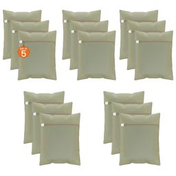 Kuber Industries 15-Pcs Beige Reusable Rectangular Durable Laundry Bags With Zipper-41