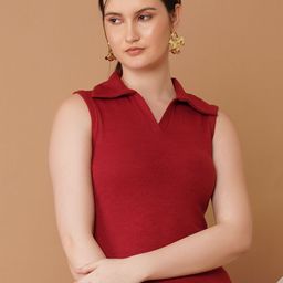 Chemistry Women Ribbed Cotton Fitted Top-picture-35