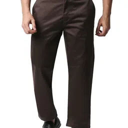 Basics Men Mid-Rise Flat-Front Relaxed Fit Casual Trousers-image-21