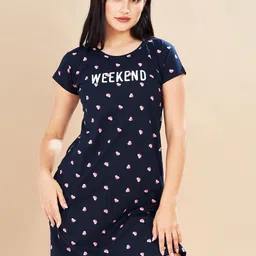 PASTEL CLIP Printed Nightdress-image-41