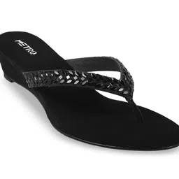 Metro Women Embellished Wedge Sandals-picture-30