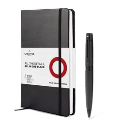 Sheaffer Unisex 300 G9343 Matte Black Ballpoint Pen with Medium Notebook Premium Gift Set-image-12