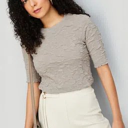 max Women Self Design Round Neck Top-picture-35