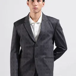 The Indian Garage Co. X Luxe Men Checked Comfort-Fit Single Breasted Blazer-57