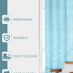 Kuber Industries Green Set of 2 Ethnic Motifs Window Curtain image 3