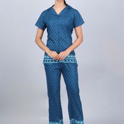 CLINT Printed Shirt Collar Top With Trousers Co-Ords Set-image-98