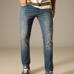 Banana Club Men Slim Fit Low Distress Light Fade Stretchable Jeans-image-68
