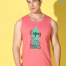 WOOSTRO Pack Of 2 Printed Combed Cotton Gym Vests VWS26(ENJOY PEACH)(ALONE LGTGREEN)-picture-13