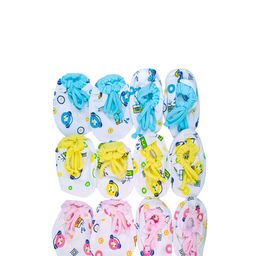 CUTEABLY Infants Pack Of 3 Printed Mittens & Booties-1