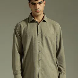 DENNISON Relaxed Fit Textured Drop-Shoulder Sleeves Shirt-image-30