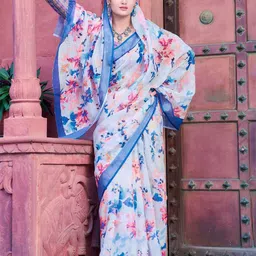 Anouk Floral Printed Saree-picture-10