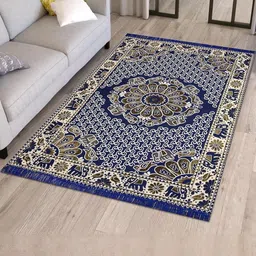 Furnishing Hut Blue Hathi Printed Carpet-picture-5