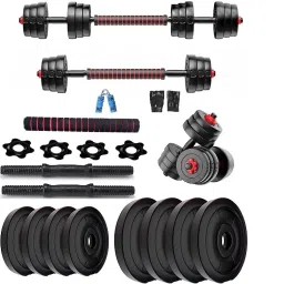 20 kg Fitness with 2 Rods, 1 Connector Rod Home Gym Adjustable Dumbbell Home Gym Combo-image-12
