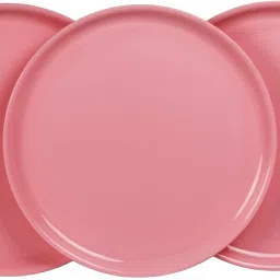 Pack of 3 Plastic Thali Plates, Round Serving Plates Dinner Set-40