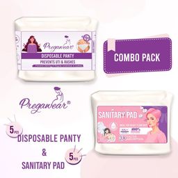 Pregawear 5-Pcs Disposable Panty & 5-Pcs Sanitary Padded Disposal Briefs-image-54