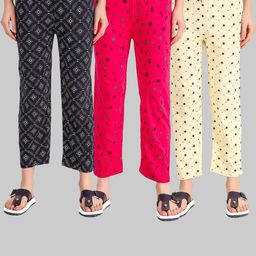 TRENDY WORLD Pack of 3 Printed Pyjamas-image-88