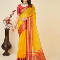 VARNI FABRICS Woven Design Zari Kota Saree-image-65
