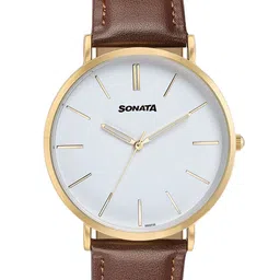 Sonata Men Dial & Leather Straps Analogue Watch 77143YL01-picture-19