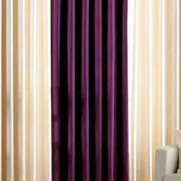 213 cm (7 ft) Polyester Semi Transparent Door Curtain (Pack Of 3) (Solid, Multicolor)-image-88