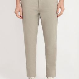 ColorPlus Men Smart Self Design Slim Fit Trousers-picture-14