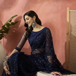 Sangria Embroidered Saree With Blouse Piece-picture-54