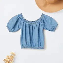 max Girls Solid Round Neck Cotton Regular Top-picture-45