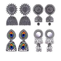 Sangria Silver-Plated Alloy Earrings-60