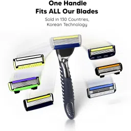 letsshave Pro 3 Shaving Value Set Razor for Men, 4 Blades & 1 Handle with cap, Men image 5